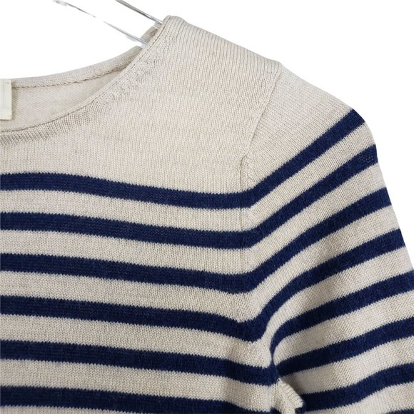 APC Stripe Pullover Italian Yarn Wool Cotton Cashmere Sweater Womens Small - Picture 4 of 8